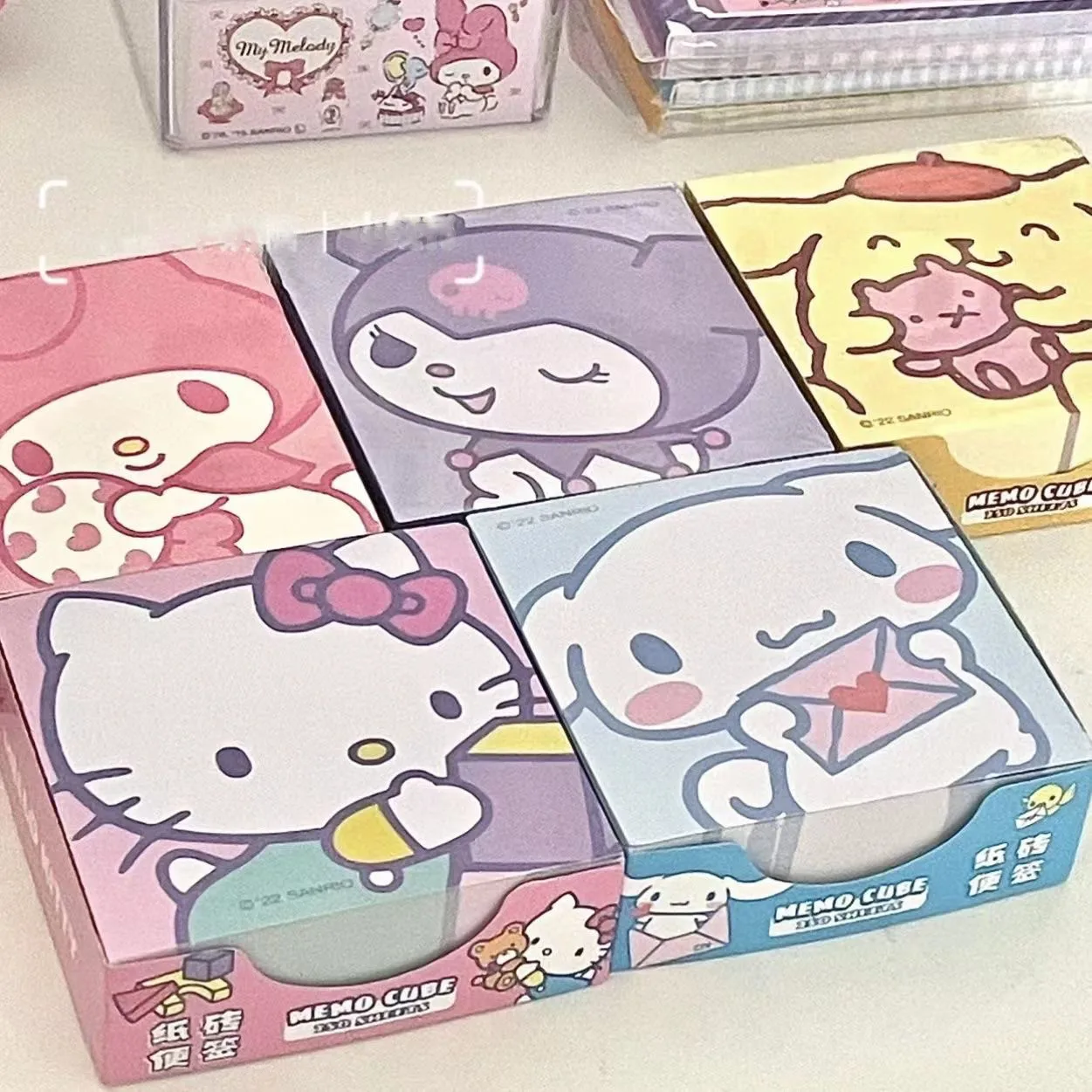 Cartoon Ins Anime Sanrio Sticky Note Kuromi Stickers Cute Hello Kitty Note Paper Cinnamoroll Decorative Paper Student Gifts