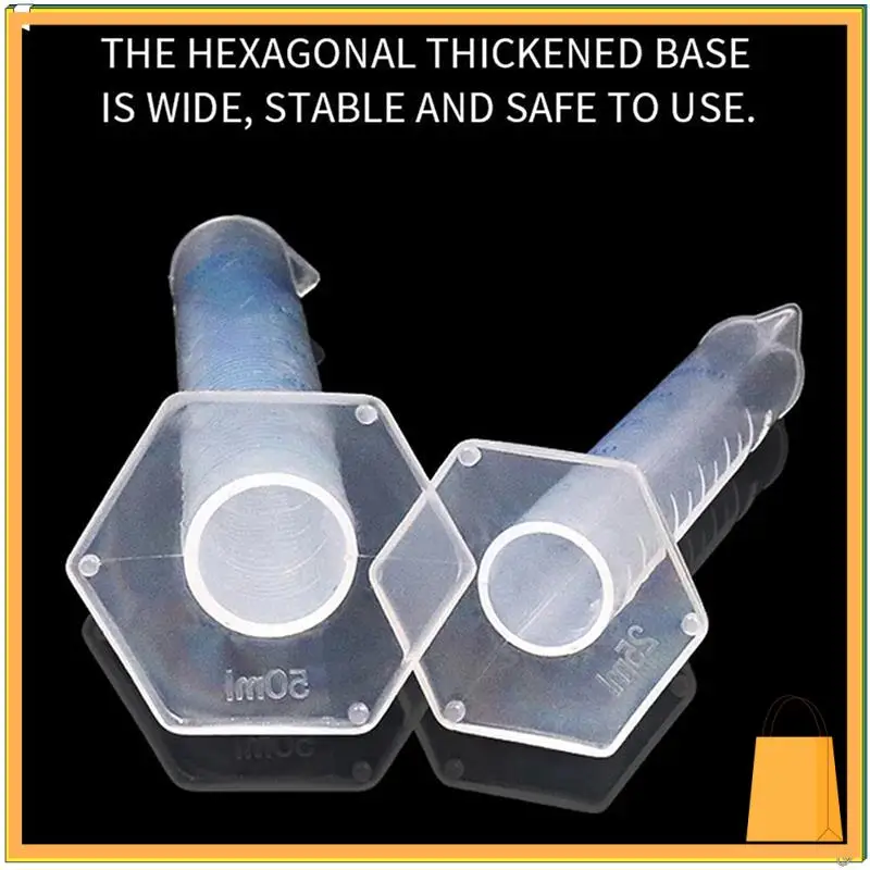 L52A-4X Measuring Cylinder Plastic Graduated Tube Tool For Lab(100Ml)