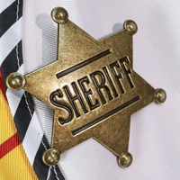 Star Sheriff Deputy Badges,Metal Sheriff Brooch for Kids Adults Cowboy Party Decor Favors Supplies,School Carnival Prizes Gift