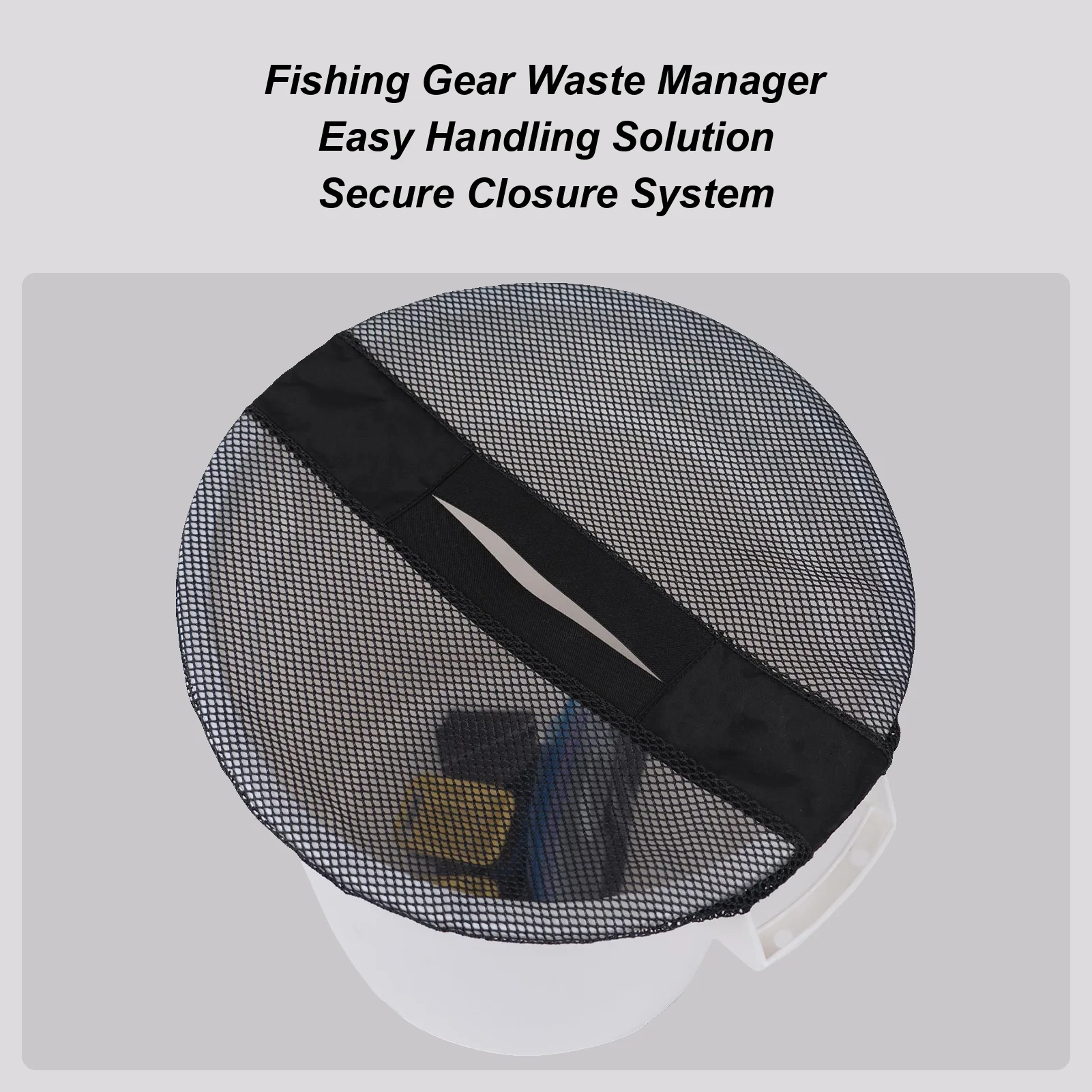 5 جالون غطاء دلو قارب سلة المهملات غطاء لصيد الأسماك الصيد القوارب اكسسوارات شبكة مرنة توبر للنفايات البحرية