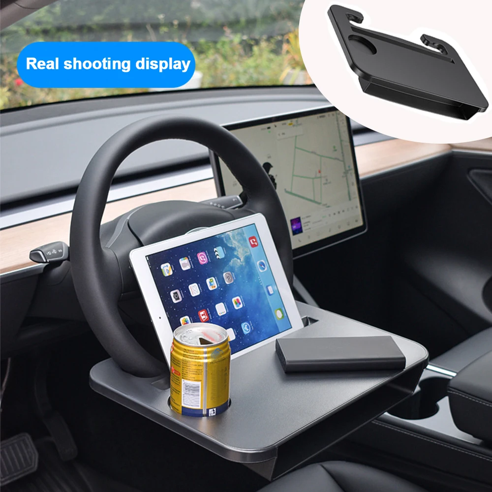 

2 in1 Car Laptop Computer Desk Bracket Seat Gap Filler Organizer Drink Food Coffee Steering Wheel Dining Table Car Accessories