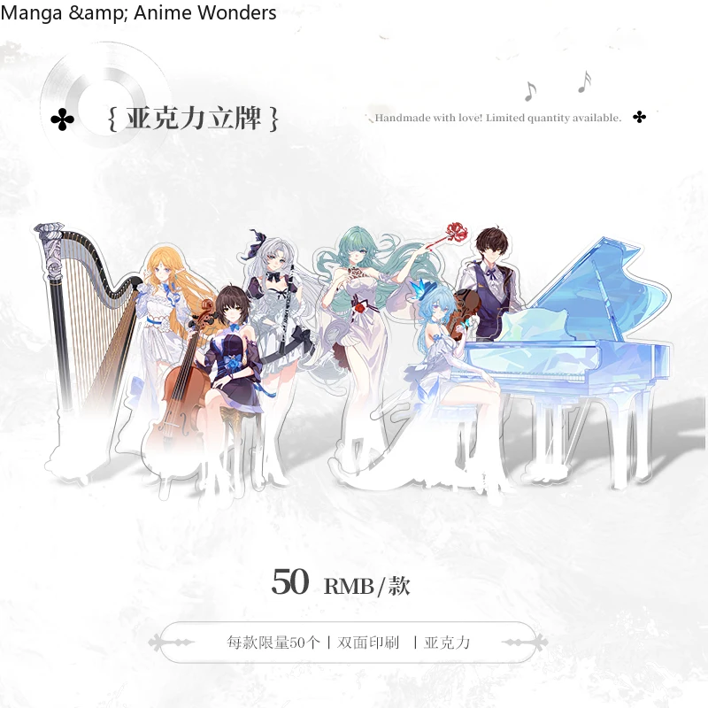 Wuthering Waves Phrolova The Shorekeeper كارلوتا مونتيلي حامل أكريليك نموذج مكتب ديكور شارة تأثيري الدائمة علامة الهالوين