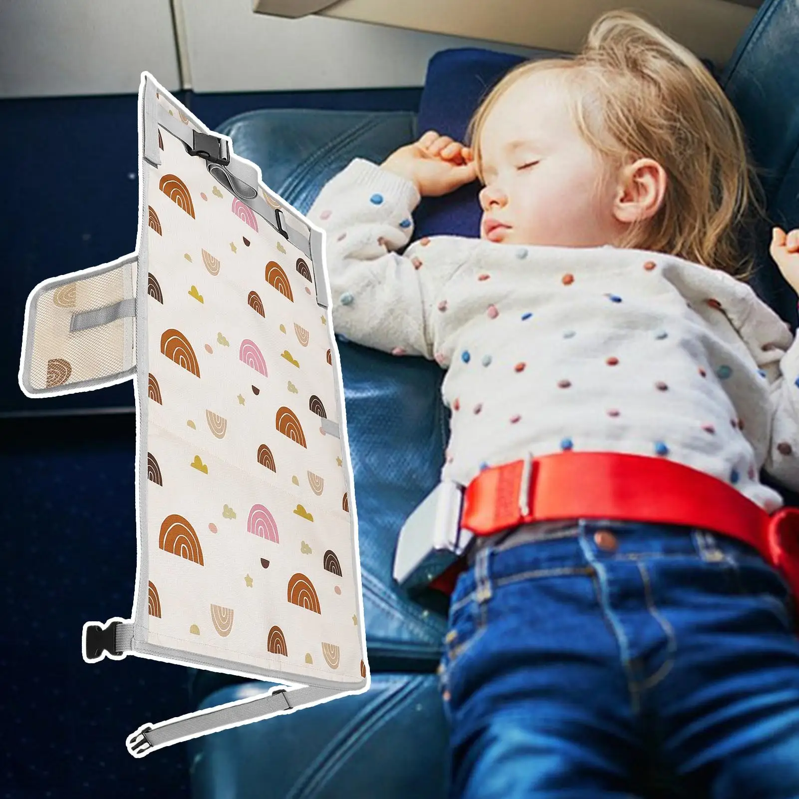Letto per aereo per bambino Letto estensibile per sedile da viaggio portatile per aereo Cuscino per dormire pieghevole per aereo per bambini per sala da pranzo alta