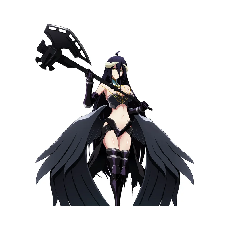 UJIOM Cool Demon Girl Albedo Wall Sticker Sexy Enchanting Elegant Standing Posture Picture Decal Creative Personality Wallpapers
