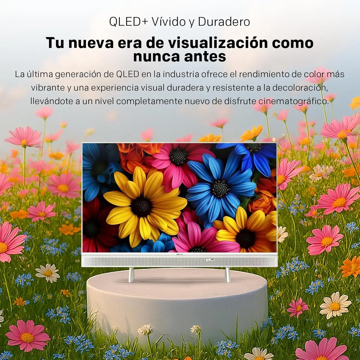 تلفزيون Metz 32Mqe7100Z مقاس 32 بوصة عالي الدقة Qled Google Tv |     Eyecare 3.0، Hdr10، تصميم أبيض مع مقبض، طاقة من النوع C، مكبر صوت أمامي