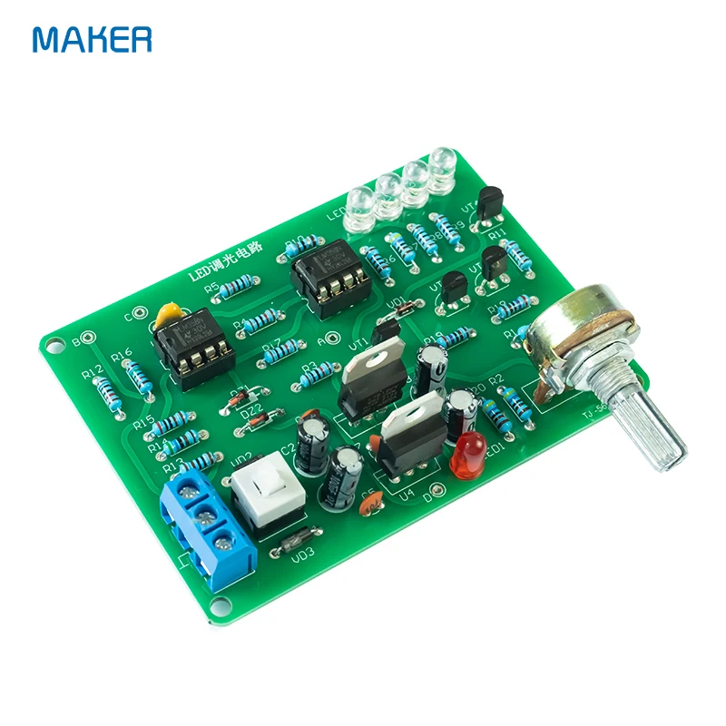 PWM LED Dimmable Light Circuit Kit Installation Debugging Electronic Teaching Practical Training Assembly Soldering Practice