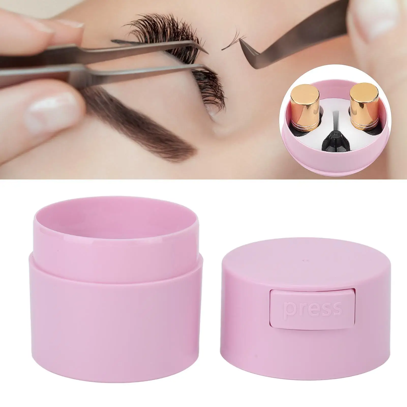 Large Capacity Eyelash Glue Storage Box - Negative Pressure Adhesive Container for Lash Extensions