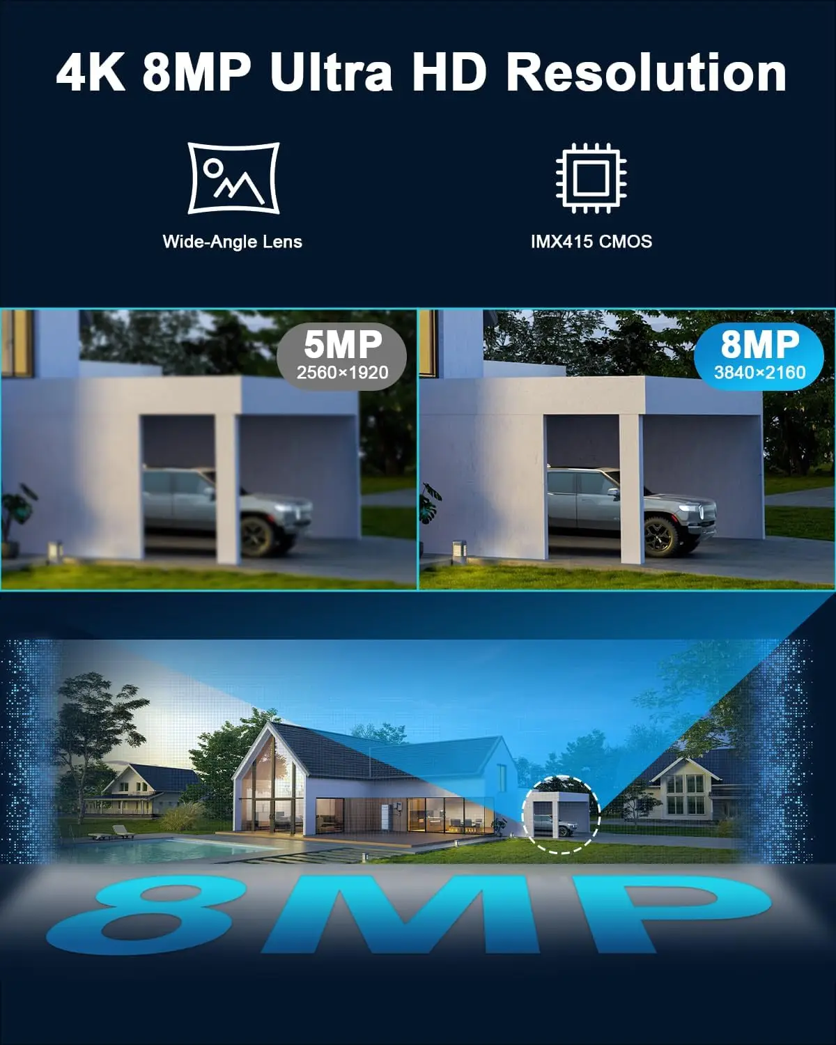 4K 8MP WiFi PoE PTZ Security Camera Outdoor 30X Optical Zoom Auto Tracking Speed Dome IP Camera Color Night Vision 2-way Audio