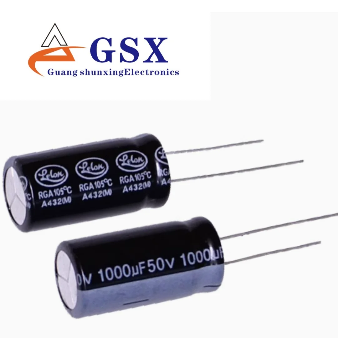 

1000UF 50V aluminum electrolytic capacitor produced in Taiwan, 50v1000uf 12.5 * 25 Lirong RGA standard product
