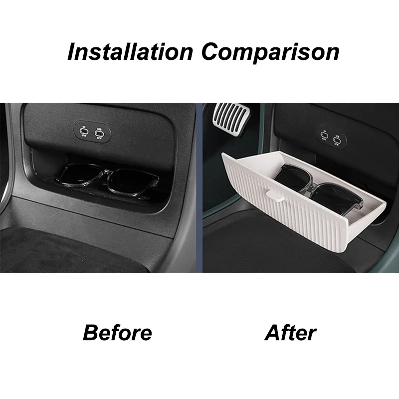 For Xiaomi YU7 2025 2026 Sunglasses Silicone Storage Case Central Control Glasses Pocket Car Armrest Box Accessories