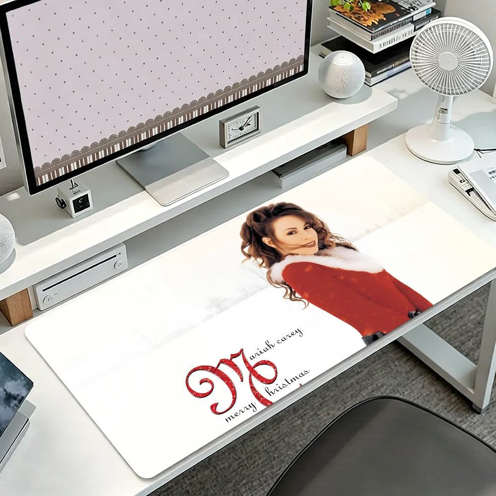 All Christmas Singer M-Mariah Carey Mouse Pad Non-slip Thickened MousePad Student Gaming Lockedge Office Cushion Large Writing