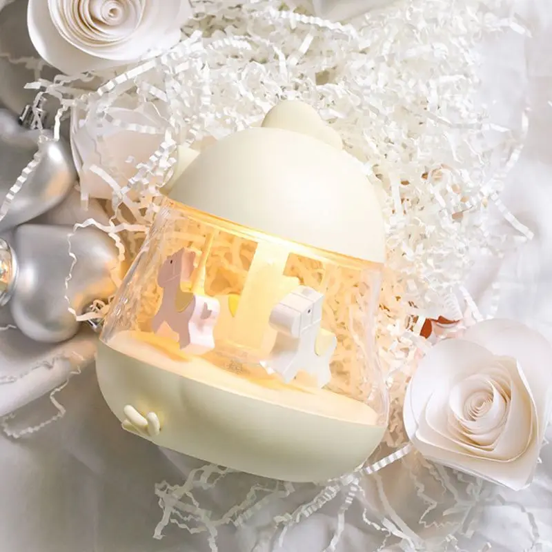 ไฟกลางคืน LED พร้อมพอร์ตชาร์จ USB สําหรับเด็ก เปลี่ยนสี กล่องดนตรีหมุนได้ วันเกิด วันครบรอบ ภรรยา ลูกสาว เด็กผู้หญิง