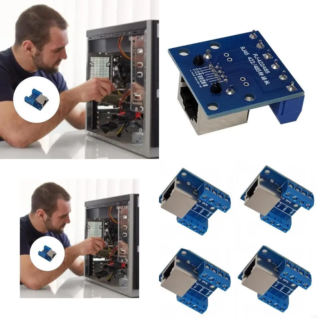  RJ45 Ethernet Port Female Board 6Pin For RS422 RS485 Industrial Automation Transfer