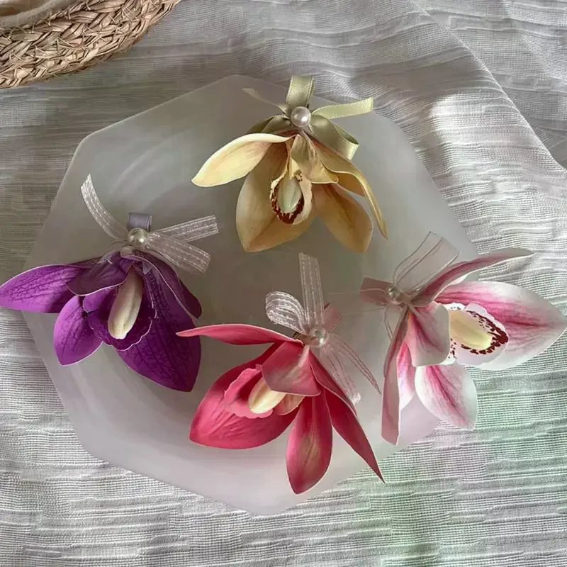 جديد زهرة مخلب شعر للنساء موضة خفيفة مقاطع جانبية فاخرة الفرنسية أنيقة مزاجه رئيس الملحقات #4