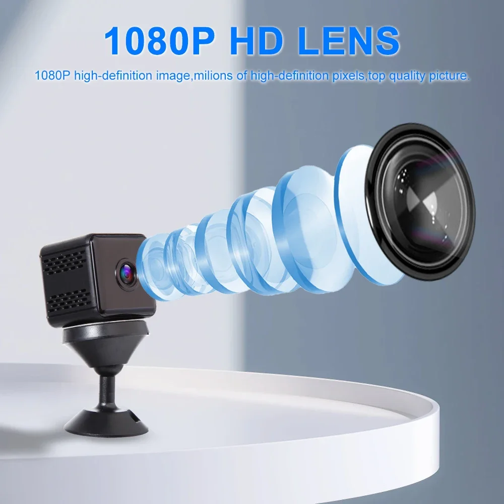 Imagem -02 - Câmera de Vigilância sem Fio Home Security Mini Câmera Wifi Vídeo 1080p Visão Noturna Clear ir Detecção de Movimento Novo 2024