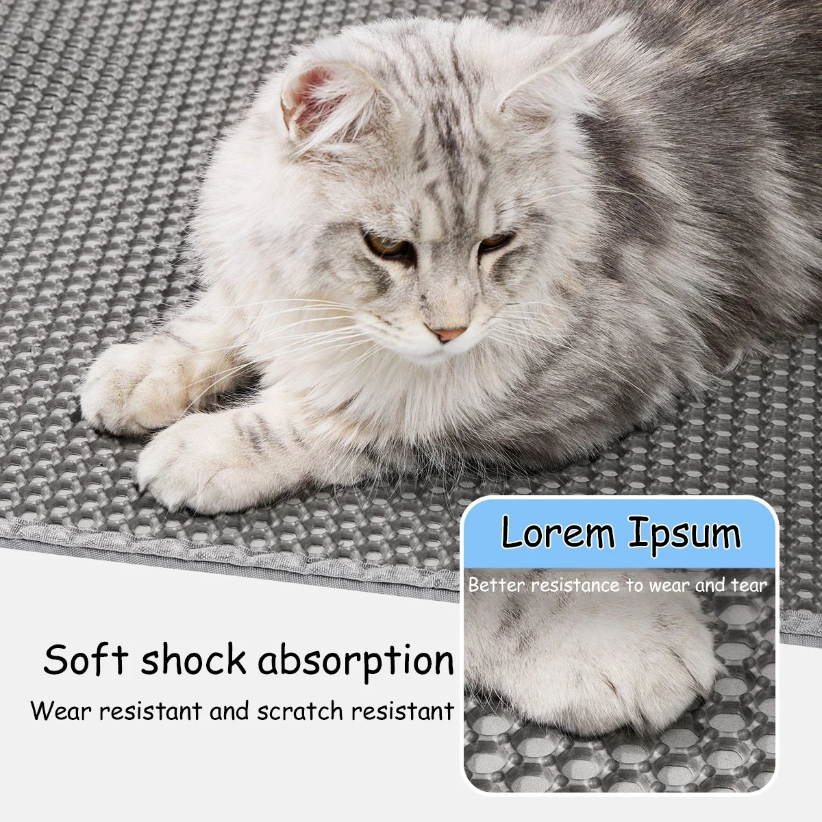 

90CMX60CM Cat Litter Mat Waterproof Double Layer Pet Litter Box Mat Pet Toilet Cat Mat Nonslip Sand Cat Washable Mat Pet Clean
