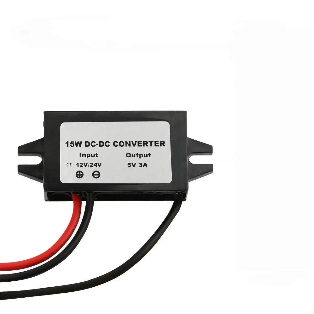 DC-DC Buck Module Power Adapter USB-A Female/C Type/Dual USB/Open Wire Connecto 12V/24V to 5V Waterproof Converter 4