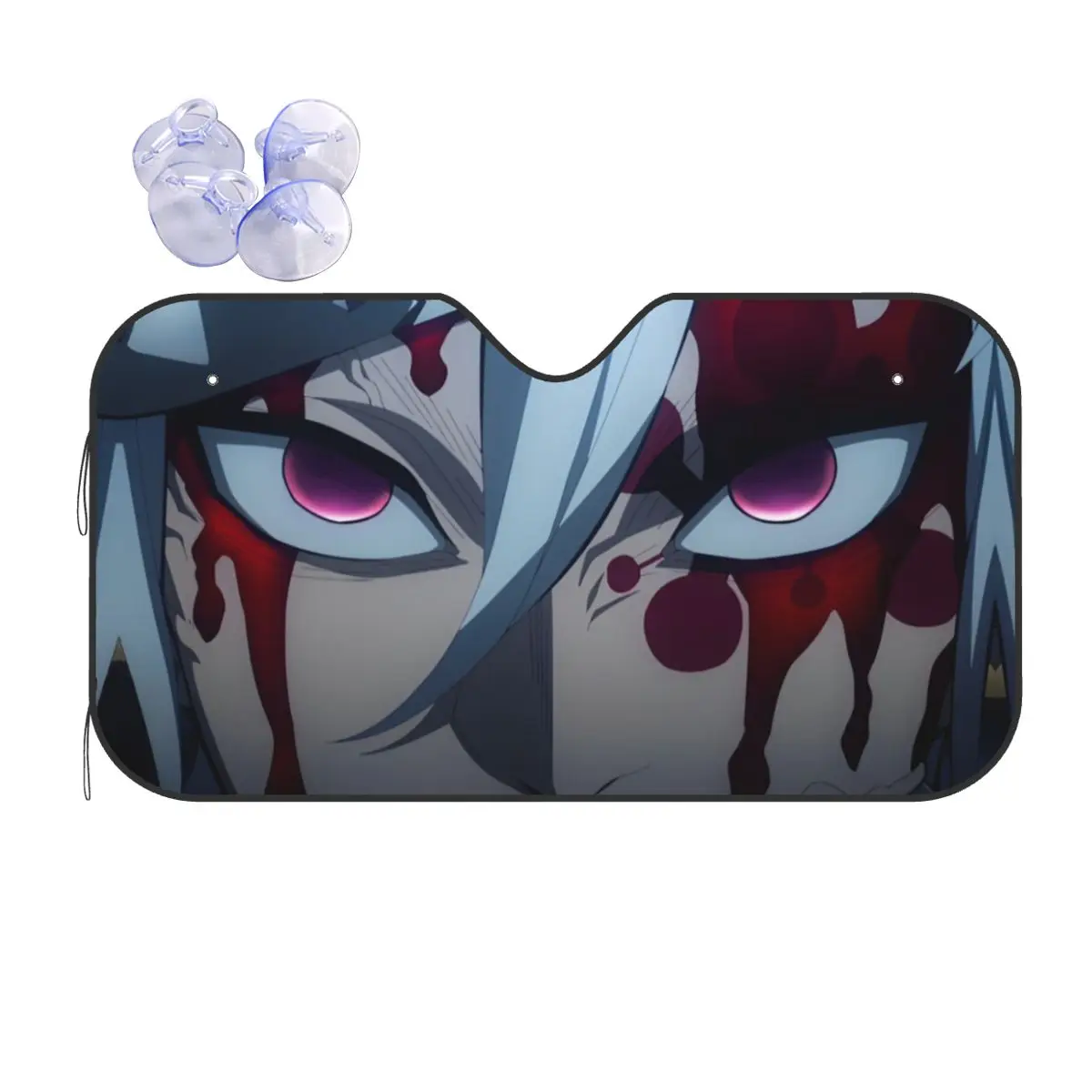 

Demon Slayer Gyutaro Sunshade Windscreen Fashion Car Front Windshield 76x140cm Sunshade Visor Ice Shield Dust Protection
