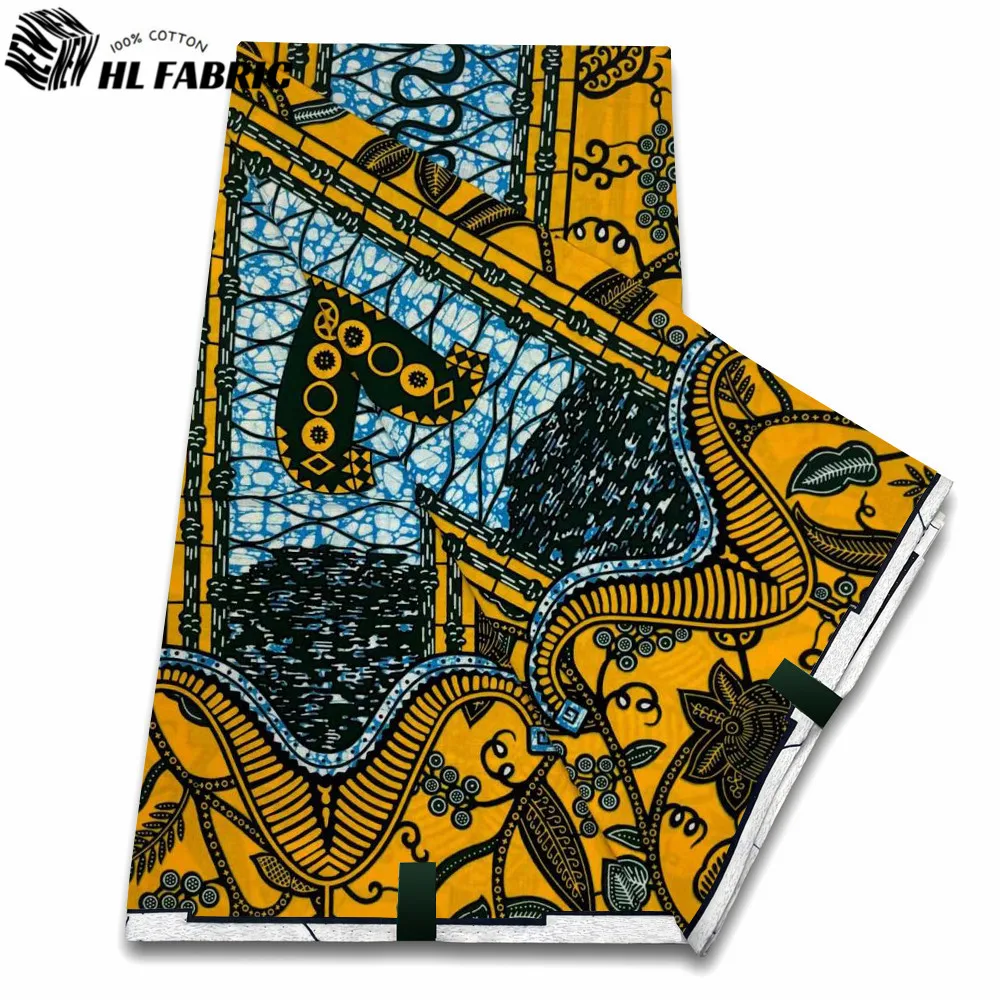 Nigeriaanse Ankara Block Prints Batik Hollandaise Stof Nederlands Pagne 100% Katoen Echte Was Afrikaanse Wax Stof Voor Het Naaien Van VL-274