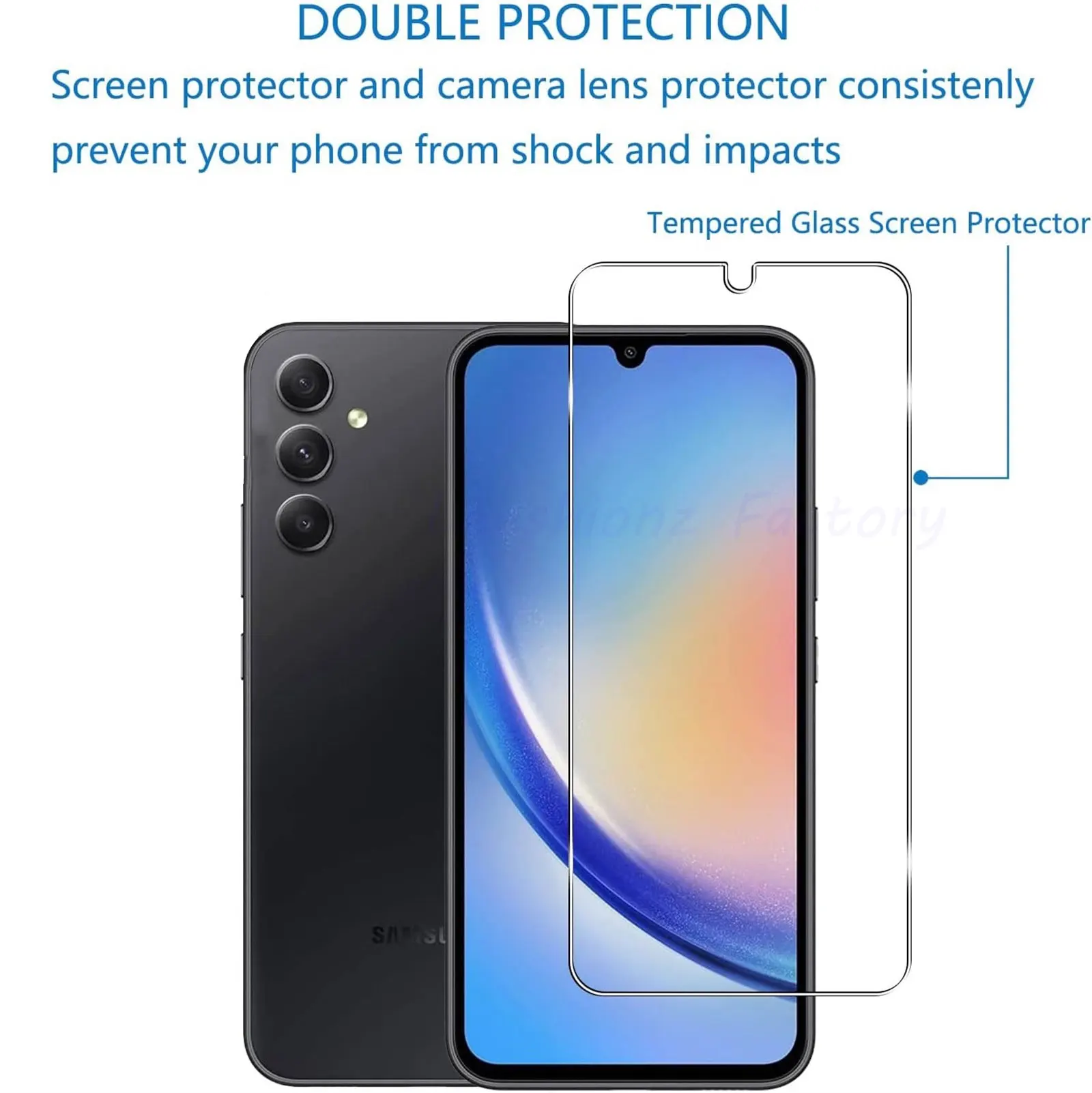 Vidrio Templado 10D para Samsung Galaxy A34, A34, 5G, película protectora de pantalla, 2/4 Uds.