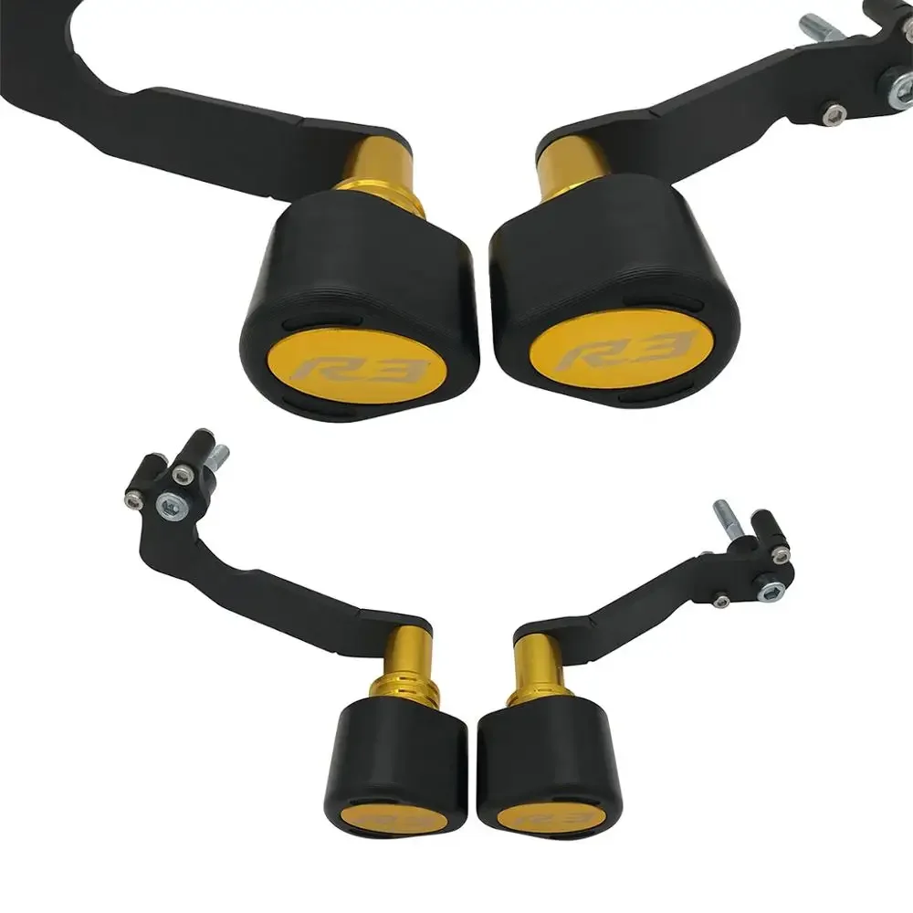 SEMSPEED CNC YZF-R3 Engine Crash Pads Exhaust Sliders Body Protector For YAMAHA R3 2019-2023 Motorcycle Accessories
