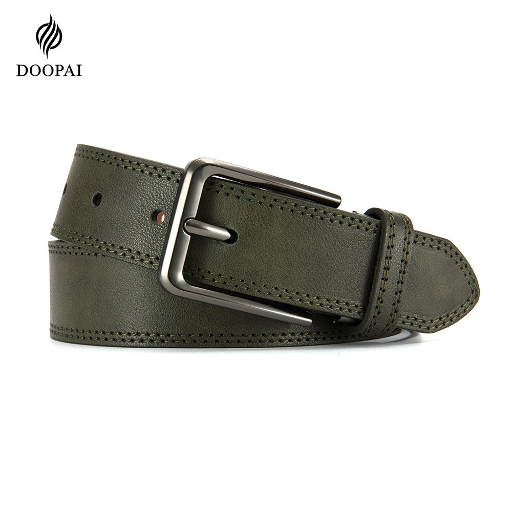 

Мужской кожаный ремень Мужской высококачественный деловой ремень с автоматической пряжкой Модный ремень с храповым механизмом можно регулировать свободно