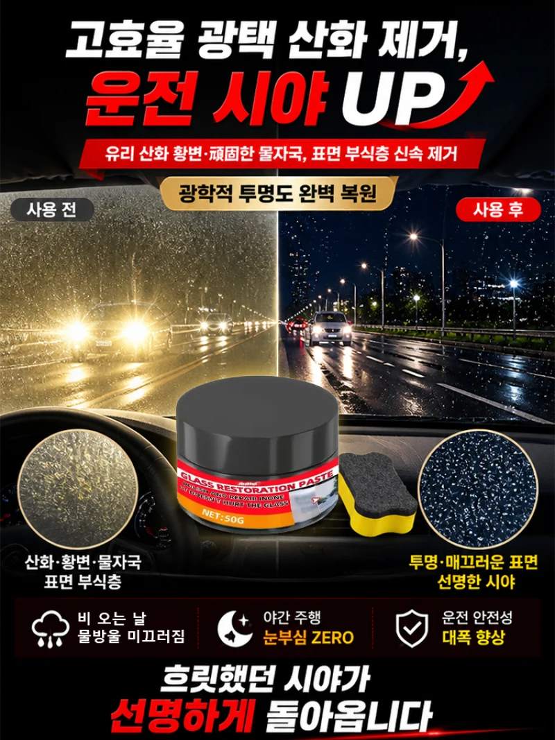 【나노 수준】유리 스크래치 무흔 복구 크림 – 나노 스크래치 복원 유리 광택제, 흔적 없이 복원 유리 표면 보호, 자동차 유리막 광택 코팅제 썸네일 5