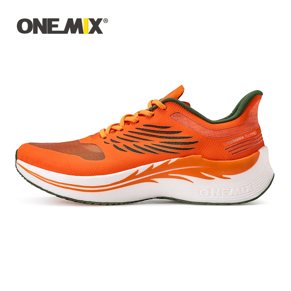 ONEMIX 2023 New Trend Men\'s Walking Shoes Lightweight Summer Breathable Mesh Cardio Sneakers Professional Racing Running Shoes