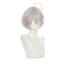 Tokyo Revengers Senju Kawaragi Akashi Cosplay Bobo Wig Light Gray White Hair Halloween Women Wigs Heat Resistant Wigs
