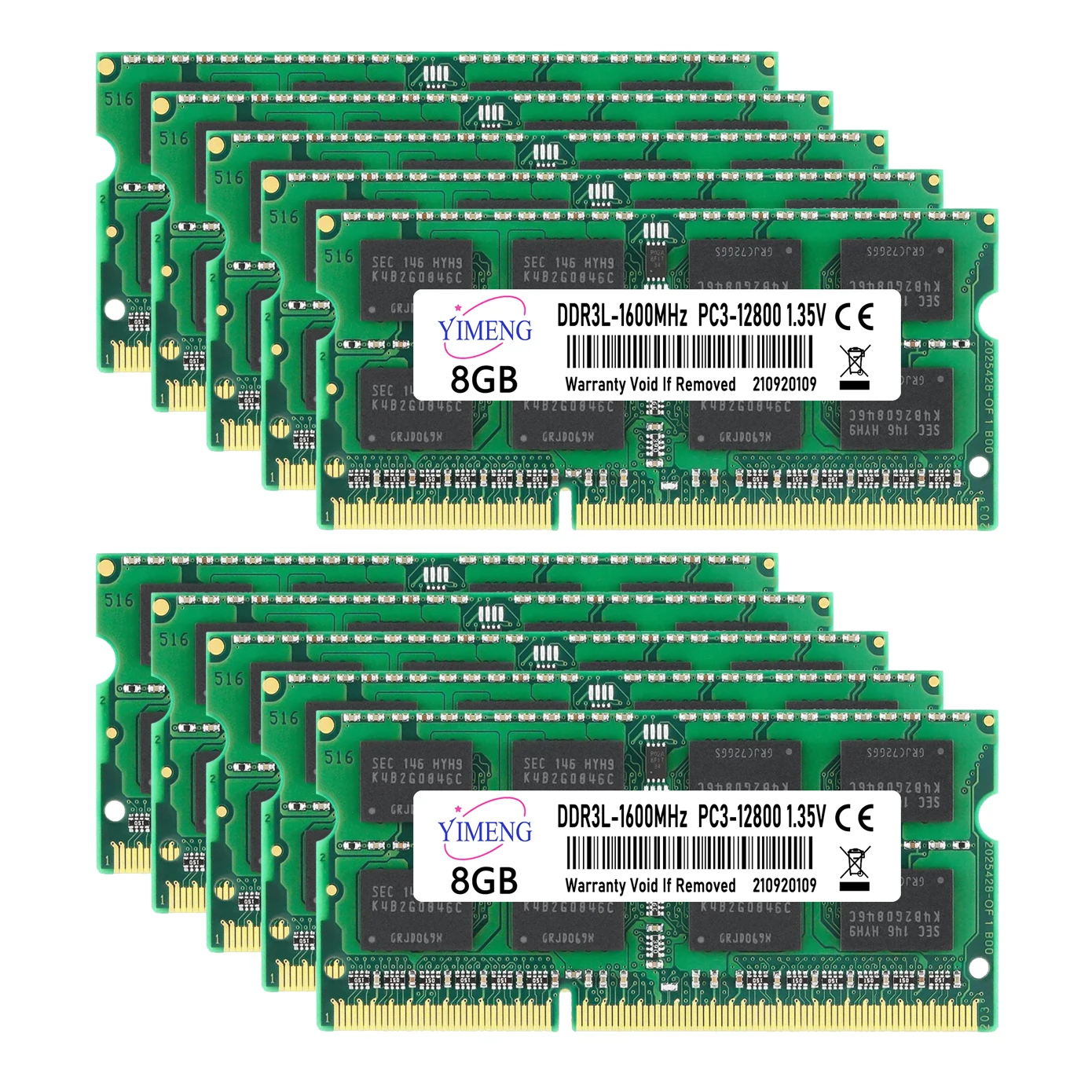 T10 DDR3 8GB 1600Mhz ذاكرة الوصول العشوائي للكمبيوتر المحمول PC3-12800 1.5V DIMM ذاكرة الوصول العشوائي
