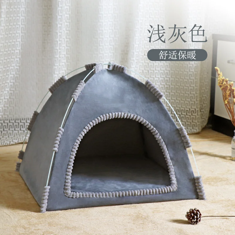 

Cat House Pets Tent Cat Bed Supplies Products Accessories Pet Cooling Small Dog House Kitten Cages Warm Cushions Sofa Beds