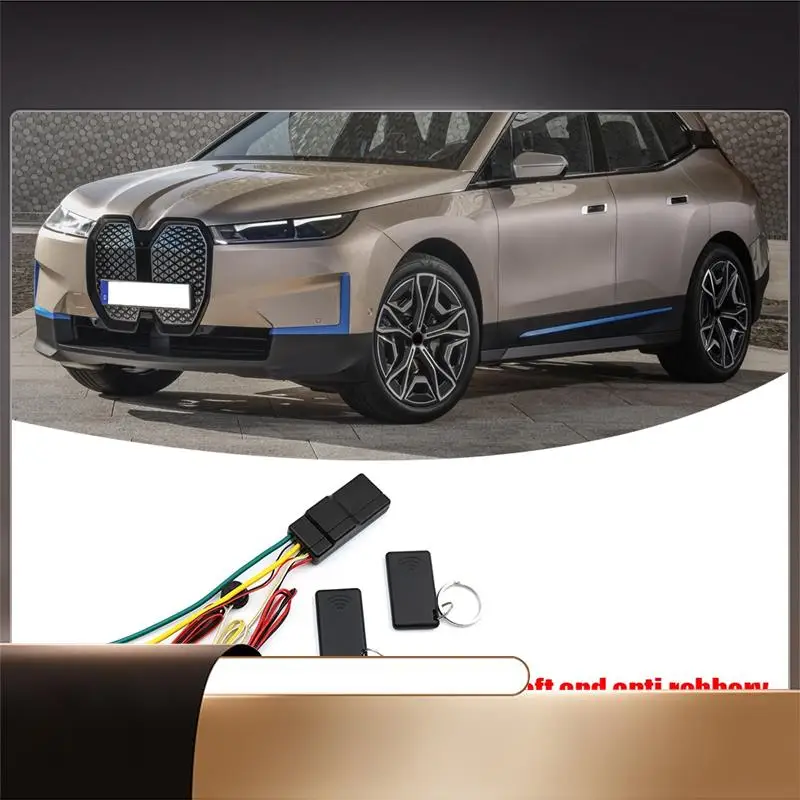 

12 В автоматический интеллектуальный секретный замок противоугонное устройство черный универсальный 2,4 ГГц RFID автомобильный иммобилайзер замок двигателя интеллектуальный-N35R