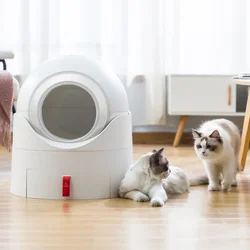 Cat Sandbox , Large Enclosed Letter Box for Cats, Semi-automatic Cleaning Cat Toilet, Odor Proof Cat Litter Box Self Cleaning