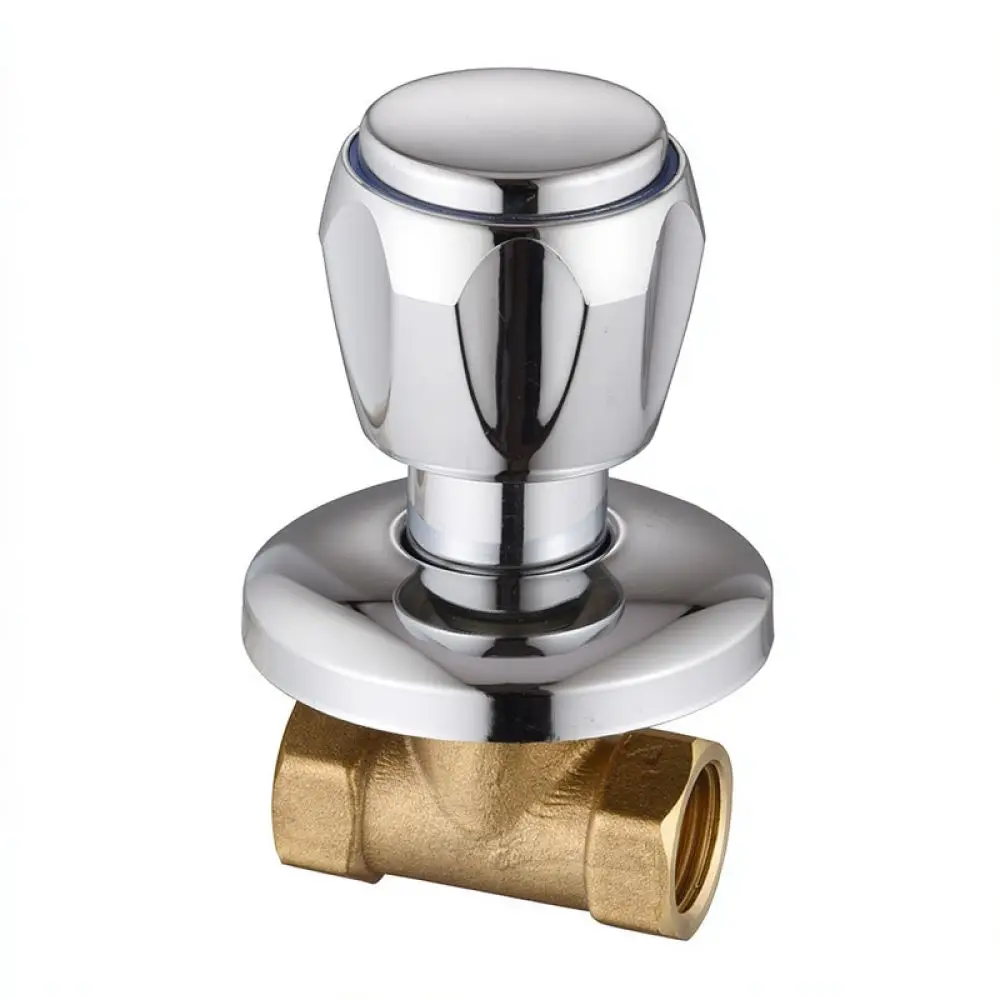 Heavy Duty Copper Embedded Shut Off Valve For Shower Faucet Wall Mounted Plumbing Maintenance Fitting