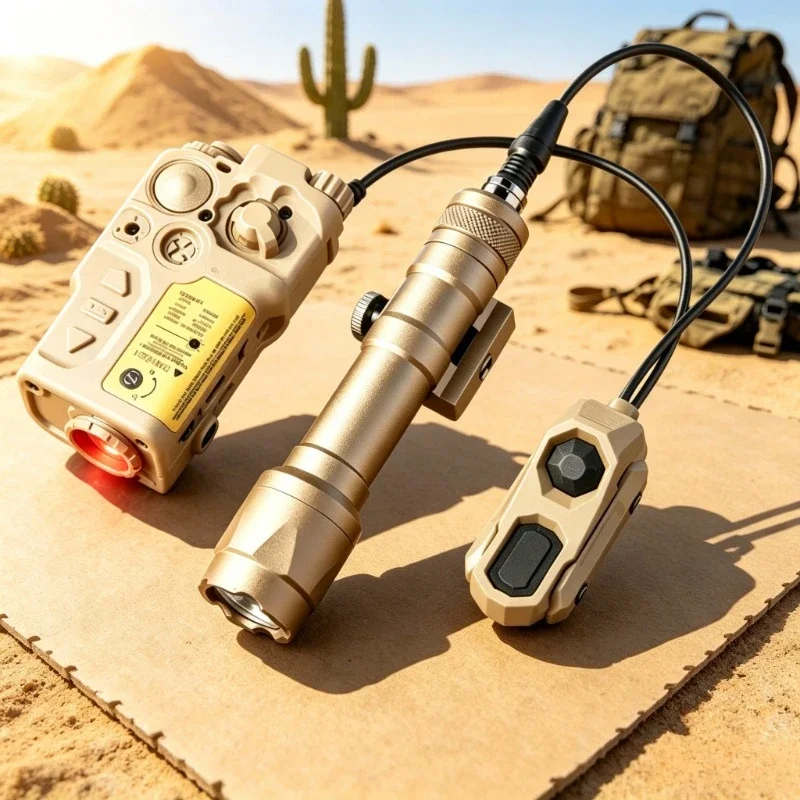 Adjustable Green Light Tactical Module Dust Sand Resistant Frame Battery Box Fits 20mm Rail Outdoor Game Accessories