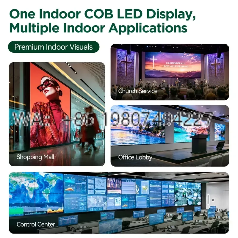 for UHLED Indoor HD COB LED Display P1.86 Screen Home Theatre 7680Hz High Refresh Rate Video Wall