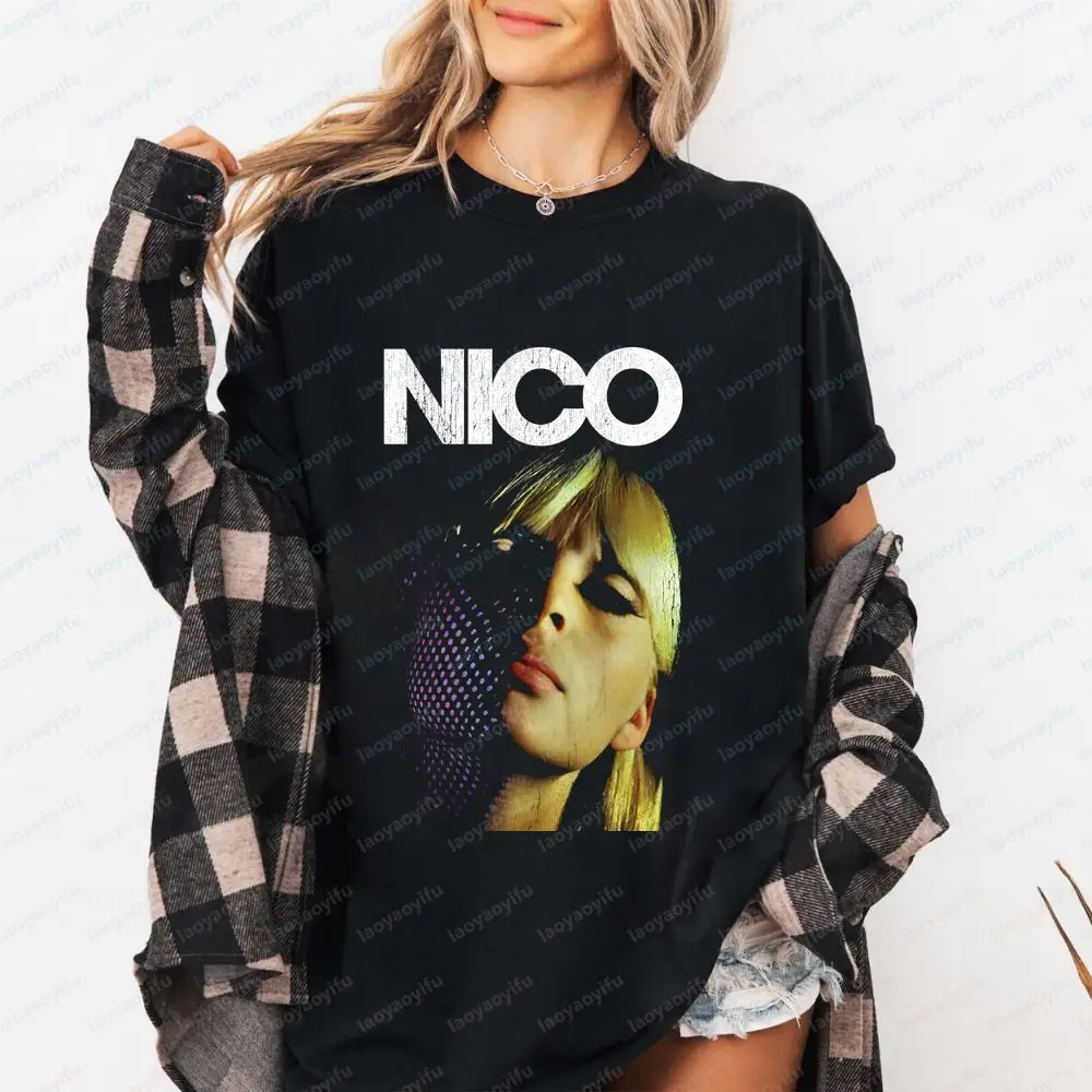Nico - Summer Trended Unisex Short-Sleeved Shirt for Men and Women - Large Size - Comfortable T-Shirt with Pattern
