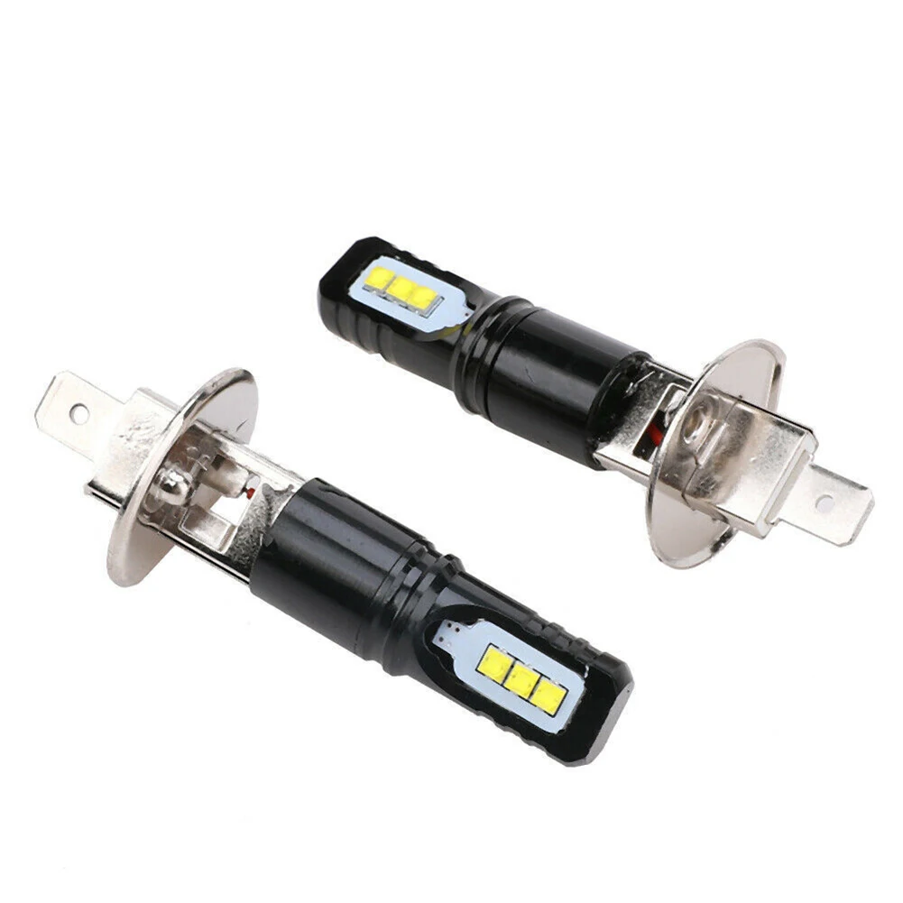 2pcs H1 LED Headlight 360 Degrees Daytime Running Lights Fog Lights High Beam With Projection Lenses Halogen Spotlight