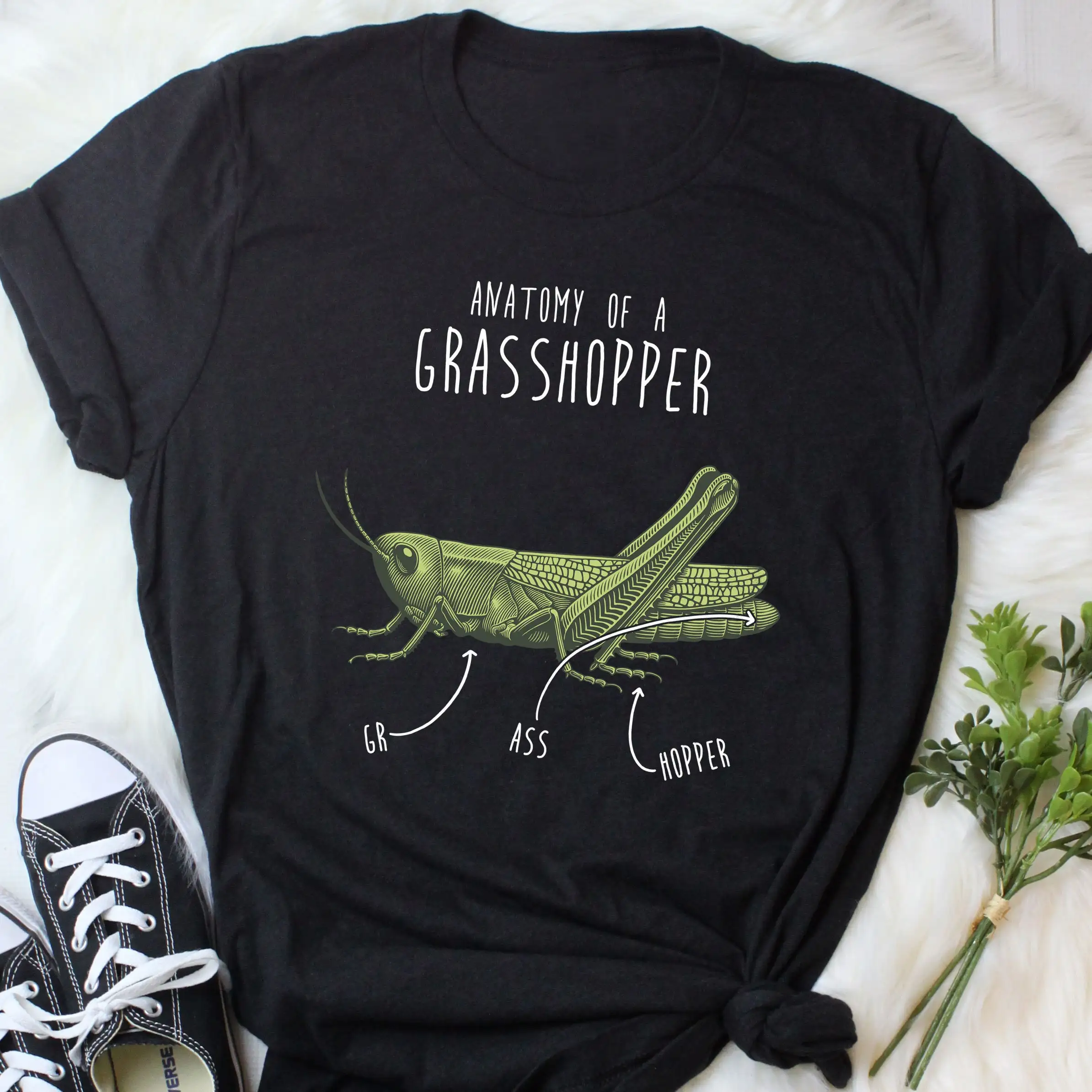 Grasshopper T Shirt Funny Lover Cute Entomology Cricket Entomologist Insect