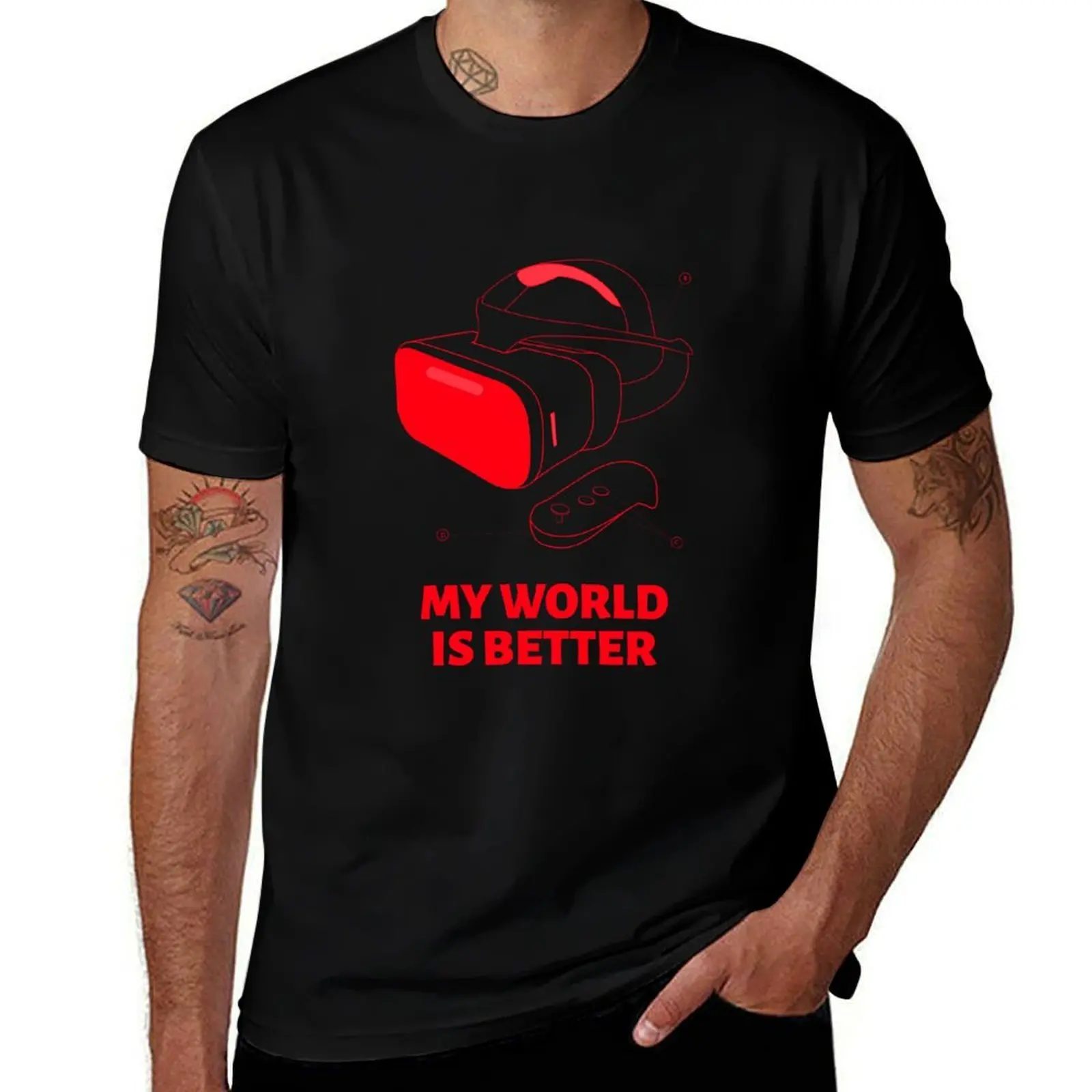 

Virtual Reality Gaming Design T-Shirt cotton t shirt pack anime tshirt essential t shirt T-Shirt