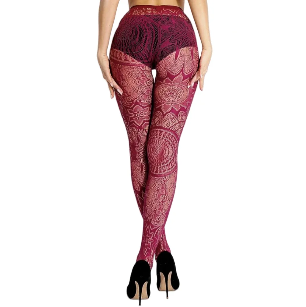 medias Erotic Bodystockings Jacquard Legging Hot Fishnet Breathable Pantyhose Women's lingerie sexy High Waist Tights calcetines