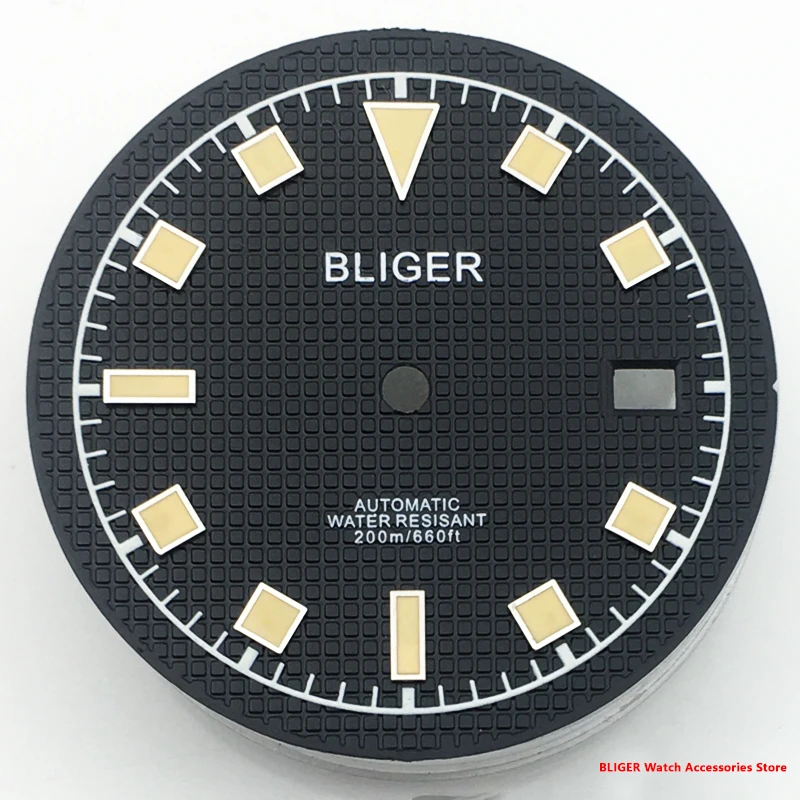 Bliger New 33mm Mechanical Watch Dial Luminous Dial Literally Fits NH34 NH35 NH36 NH37 NH38 Miyota 8205 ETA2836 2824 PT5000