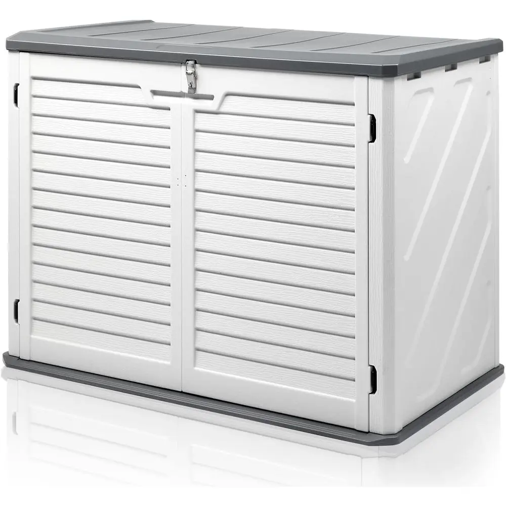 

Всепогодный садовый сарай из полимерной смолы с запираемым шкафом, 31,5 куб. футов, для садовых инструментов и оборудования