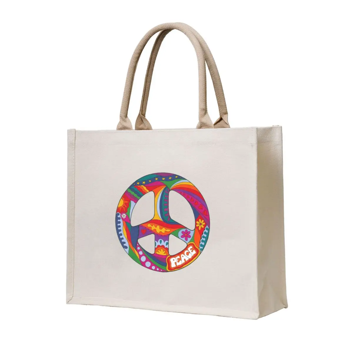 

Psychedelic Peace Symbol Tote Bag Fabric bag Gift bags Shopper handbag