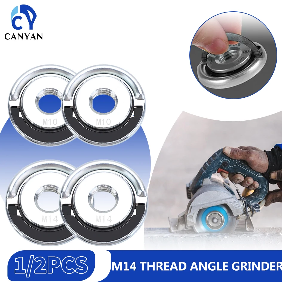 

1pc Quick Release M14 Thread Angle Grinder Pressure Plate Release Locking Angle Grinder Flange Nut Accessory for Replacement