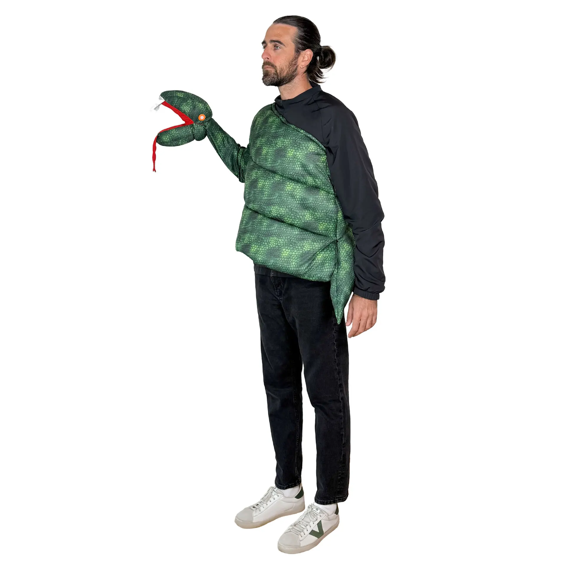 Lustiges Riesenschlangen-Cosplay-Kostüm Python-Kobra-Schwamm-Anzug Jumpsuit für Erwachsene Halloween Karneval Party Kobra Bühnenkostüm – Detail 2