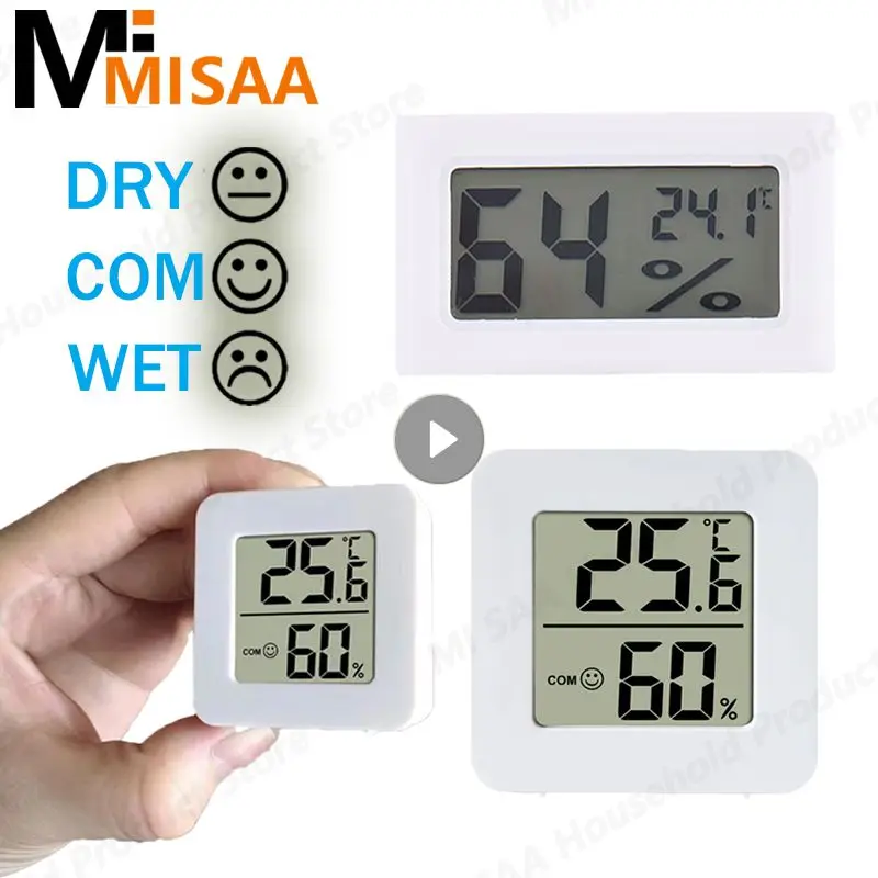 Mini Indoor Thermometer LCD Digital Temperature Room Hygrometer Gauge Sensor Accuracy Home Electronic Weather Station