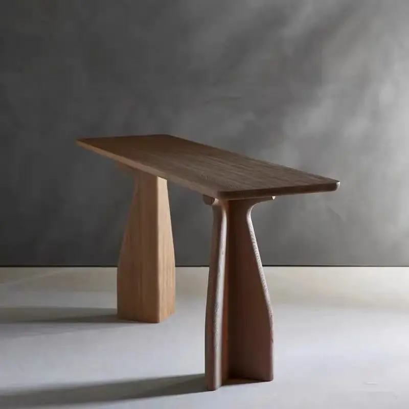 HYS new Chinese-style solid wood entrance porch table Zen table simple corridor warped head hotel end view table against