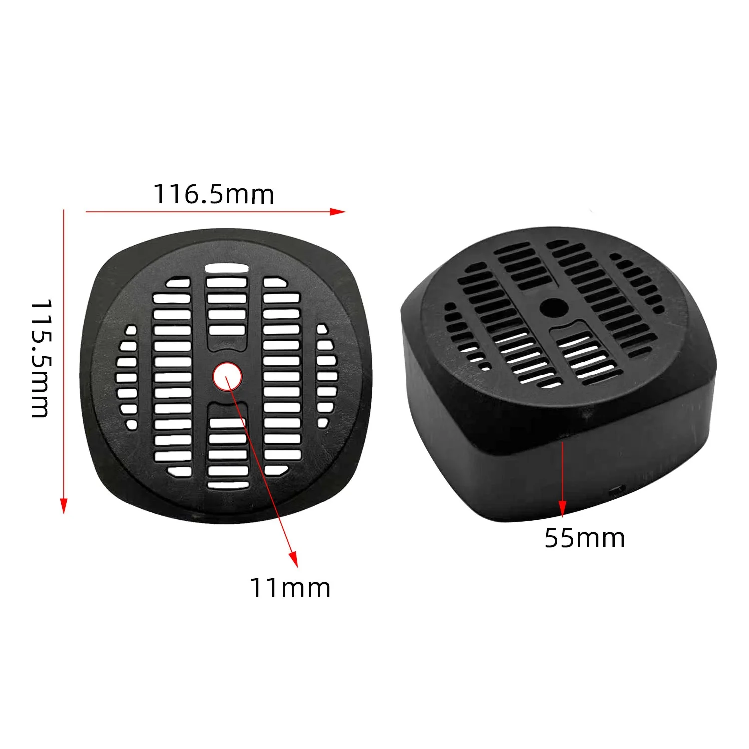 غطاء حماية لمروحة المحرك لملحقات المضخة الداعمة الأوتوماتيكية بالكامل 116 × 115 مم ABS خفيف الوزن #5