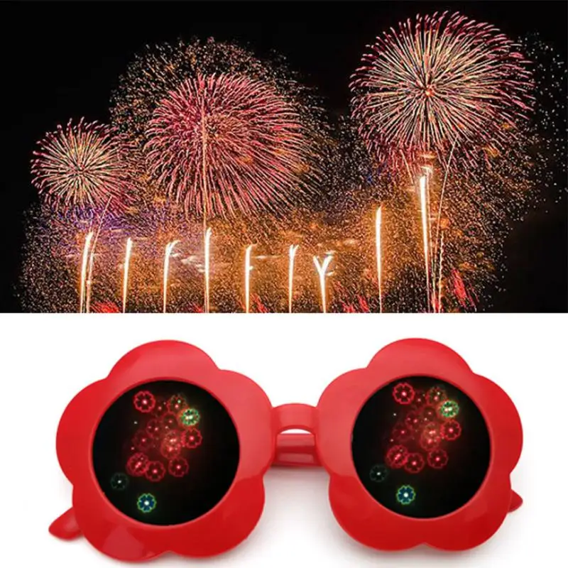 New Sunflower Effects Diffraction Glasses Watch The Lights Change To Flower Shape At Night Glasses Festival Party Sunglasses